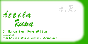 attila rupa business card